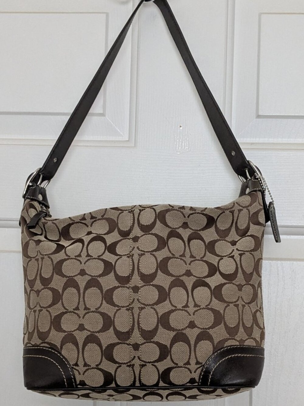 Coach A0879-F10906 Soho Hobo Shoulder Bag Brown Tan Medium Purse